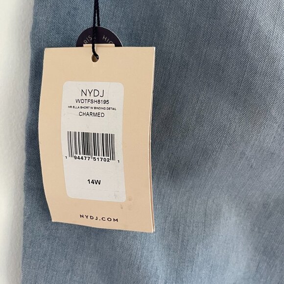 NYDJ High-Rise Ella Shorts w/ Binding Detail Size 14W - Picture 3 of 6